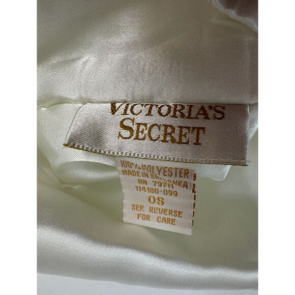 Victoria's Secret Gold Label Vintage Embroidered Logo Satin Lingerie Bag - Picture 2 of 4